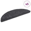 vidaXL Schodov&eacute; rohože samolepic&iacute; 5 ks 56 x 17 x 3 cm tmavě &scaron;ed&eacute;, půlkulat&eacute;
