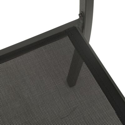 vidaXL Zahradní židle 2 ks textilen a ocel černé a antracitové