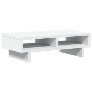 vidaXL Stojan na monitor b&iacute;l&yacute; 50 x 27 x 15 cm kompozitn&iacute; dřevo