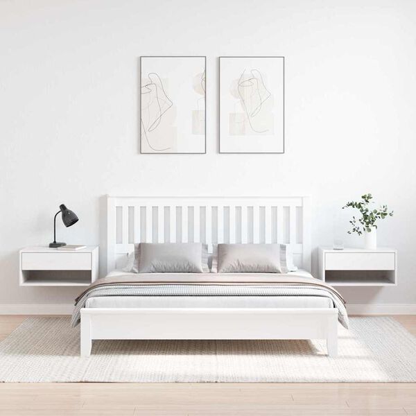 vidaXL Nočn&iacute; stolek se z&aacute;suvkou 2 pcs B&iacute;l&aacute; 50 x 32,5 x 24 cm