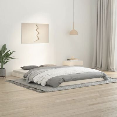 vidaXL Rám postele bílý 140 x 200 cm masivní borovice