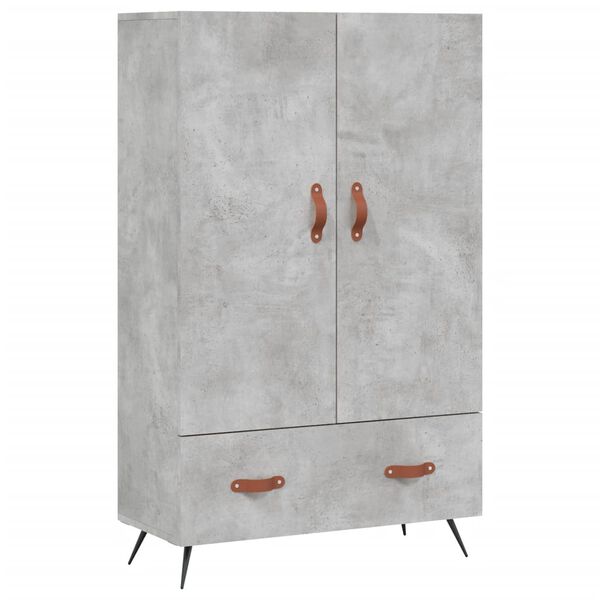 vidaXL Skř&iacute;ň highboard betonově &scaron;ed&aacute; 69,5x31x115 cm kompozitn&iacute; dřevo