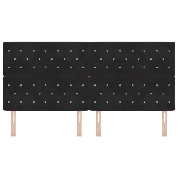 vidaXL Čelo postele s čelo Čern&aacute; 200 cm Uměl&aacute; kůže