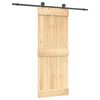 vidaXL Posuvn&eacute; dveře Přirozen&aacute; a čern&aacute; 80 x 210 cm