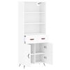 vidaXL Skř&iacute;ň highboard b&iacute;l&aacute; 69,5 x 34 x 180 cm kompozitn&iacute; dřevo