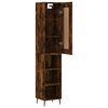 vidaXL Skř&iacute;ň highboard kouřov&yacute; dub 34,5 x 34 x 180 cm kompozitn&iacute; dřevo