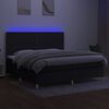 vidaXL Box spring postel s matrac&iacute; a LED čern&aacute; 200x200 cm textil