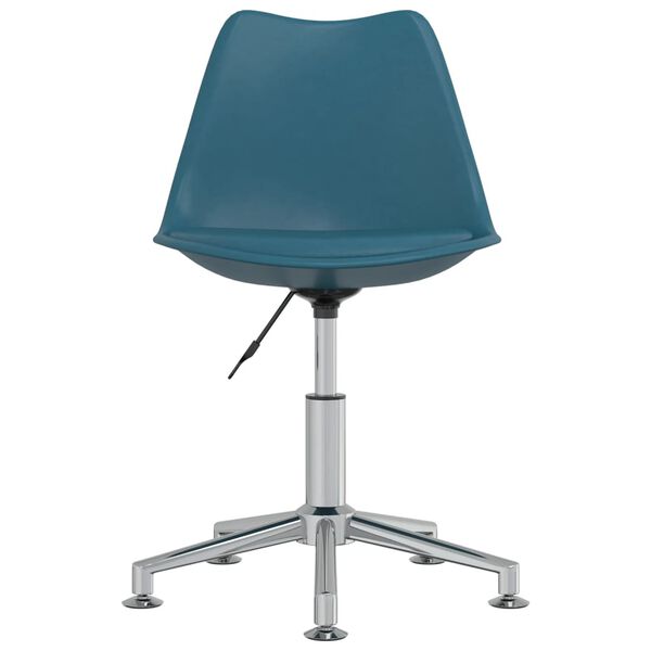 vidaXL Otočn&eacute; j&iacute;deln&iacute; židle 2 ks tyrkysov&eacute; uměl&aacute; kůže