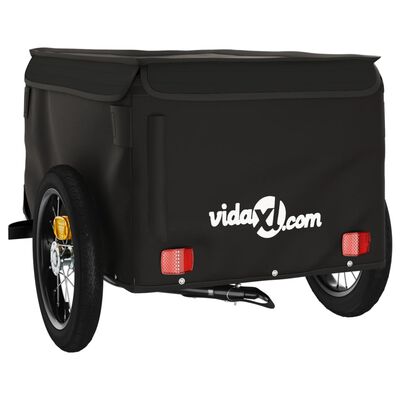 vidaXL Vozík za kolo černý 30 kg železo