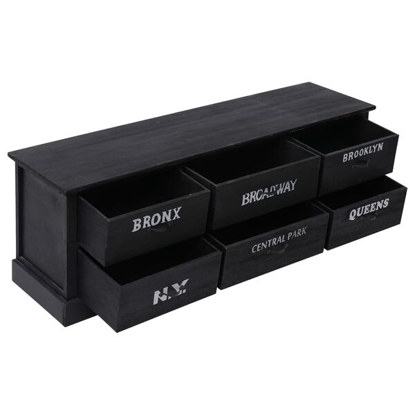 vidaXL Lavice do předsíně černá 115 x 30 x 40 cm dřevo