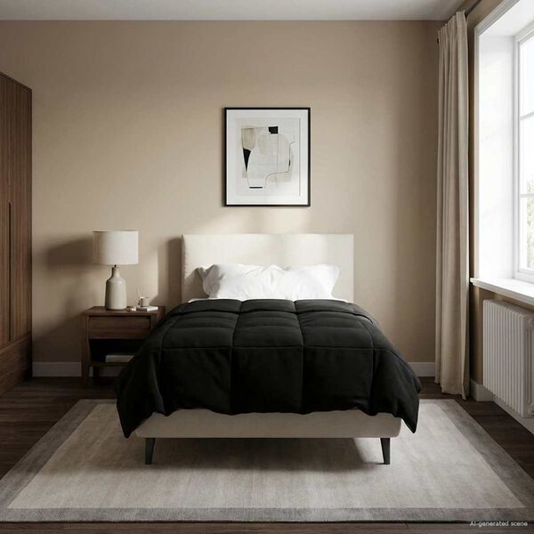 vidaXL Zimn&iacute; přikr&yacute;vka &Scaron;něrov&aacute;n Čern&aacute; 155 x 220 cm Mikrovl&aacute;kno