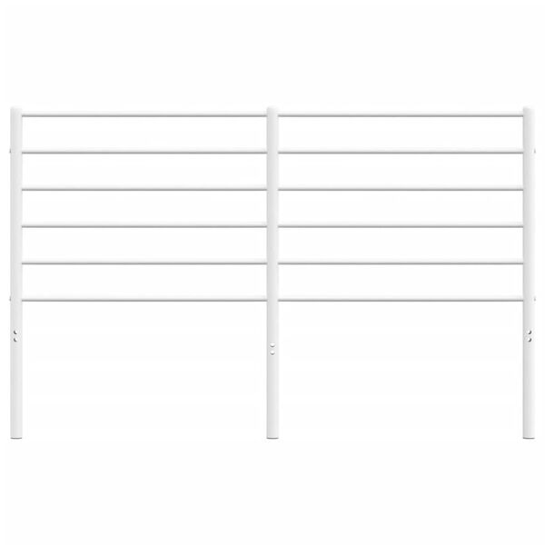 vidaXL Kovov&eacute; čelo postele b&iacute;l&eacute; 160 cm