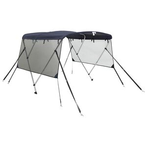vidaXL Bimini stř&iacute;&scaron;ka se 3 oblouky a bočnicemi 183x(154&ndash;167)x137 cm