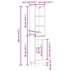 vidaXL Skříň highboard dub sonoma 34,5 x 34 x 180 cm kompozitní dřevo
