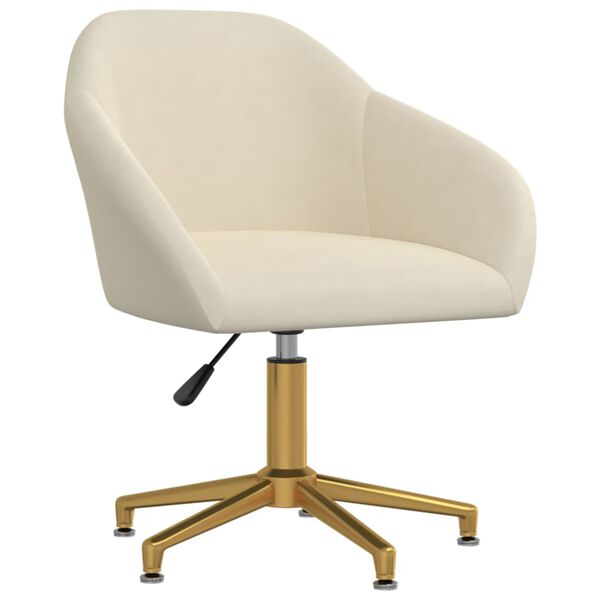 vidaXL Otočn&eacute; j&iacute;deln&iacute; židle 6 ks kr&eacute;mov&eacute; samet