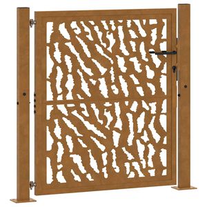 vidaXL Zahradn&iacute; br&aacute;na 100 x 100 cm odoln&aacute; ocel s motivem stopy