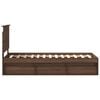 vidaXL R&aacute;m postele s čelo Hněd&yacute; dub 75 x 190 cm Masivn&iacute; borov&eacute; dřevo