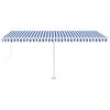 vidaXL Volně stojící automatická markýza 500 x 300 cm modrá/bílá