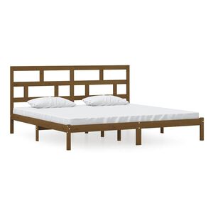 vidaXL R&aacute;m postele medově hněd&yacute; masivn&iacute; borovice 200 x 200 cm