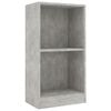 vidaXL Knihovna betonově &scaron;ed&aacute; 40x24x75 cm kompozitn&iacute; dřevo