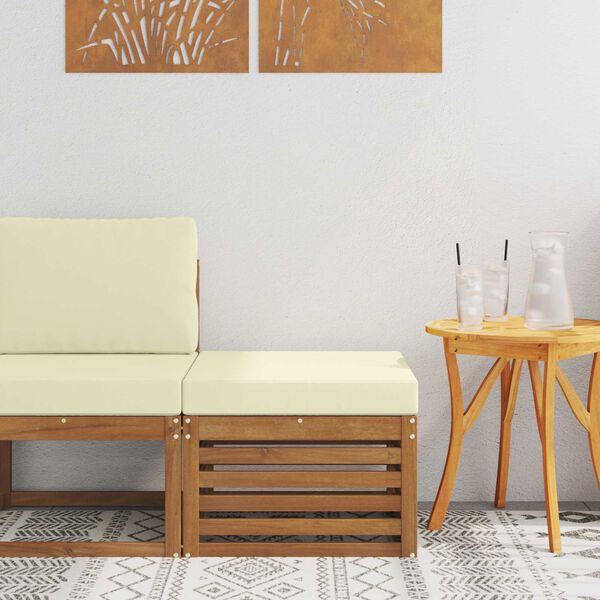 vidaXL Venkovn&iacute; podnožka Masivn&iacute; ak&aacute;tov&eacute; dřevo Př&iacute;rodn&iacute;