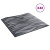 vidaXL N&aacute;stěnn&eacute; panely 48 ks &scaron;ed&eacute; 50 x 50 cm XPS 12 m&sup2; k&aacute;men
