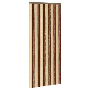 vidaXL Z&aacute;clona proti hmyzu Chenille Hněd&aacute; a b&eacute;žov&aacute; 100 x 230 cm
