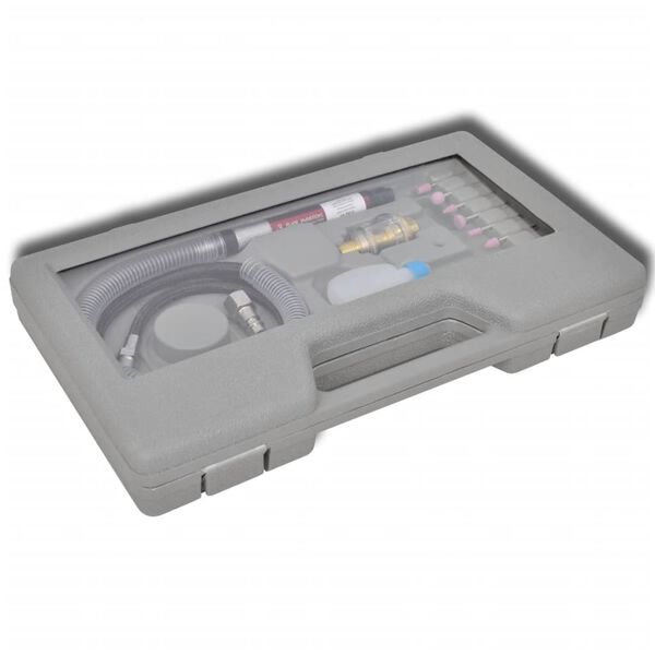 vidaXL Pneumatická stopková bruska s nástavci