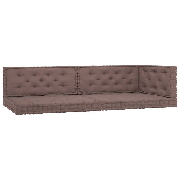 vidaXL Podu&scaron;ky na n&aacute;bytek z palet 5 ks taupe bavlna