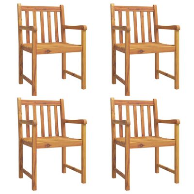vidaXL Zahradní židle 4 ks 56 x 55,5 x 90 cm masivní akáciové dřevo