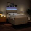 vidaXL Box spring postel s matrac&iacute; kr&eacute;mov&aacute; 160x200 cm textil