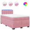 vidaXL Box spring postel s matrac&iacute; růžov&aacute; 120x190 cm samet