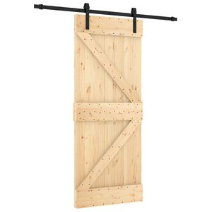 vidaXL Posuvn&eacute; dveře 85 x 210 cm Masivn&iacute; borov&eacute; dřevo (neupraven&eacute;)