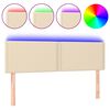 vidaXL Čelo postele s LED kr&eacute;mov&eacute; 144x5x78/88 cm textil
