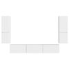 vidaXL Sestava TV skř&iacute;něk 4 pcs Vysoce leskl&aacute; b&iacute;l&aacute; kompozitn&iacute; dřevo