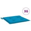 vidaXL Podu&scaron;ky na zahradn&iacute; židli 6 ks modr&eacute; 50x50x3 cm l&aacute;tka oxford