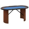 vidaXL Pokerov&yacute; stůl pro 10 hr&aacute;čů modr&yacute; 160 x 80 x 75 cm