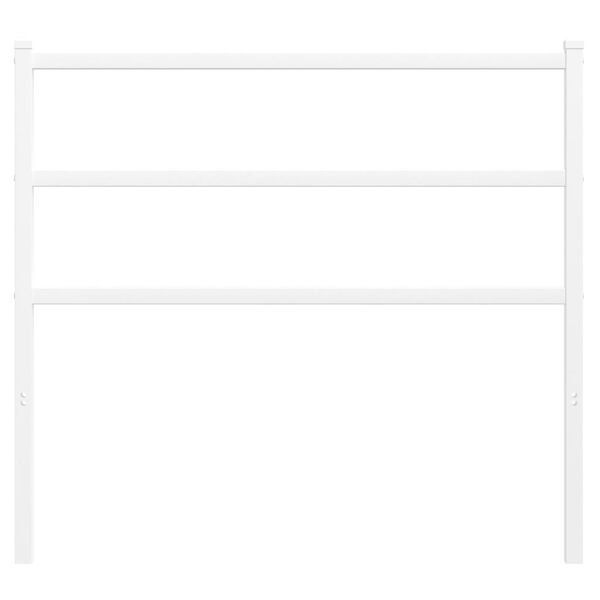 vidaXL Kovov&eacute; n&aacute;hradn&iacute; čelo postele b&iacute;l&eacute; 100 cm