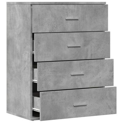 vidaXL Příborník betonově šedý 60 x 39 x 80 cm kompozitní dřevo