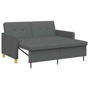 vidaXL Vysouvac&iacute; pohovka Tmavě &scaron;ed&aacute; Textil