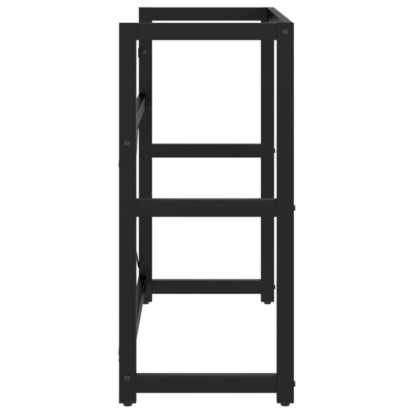 vidaXL Koupelnový regál pod umyvadlo černý 79 x 38 x 83 cm železo