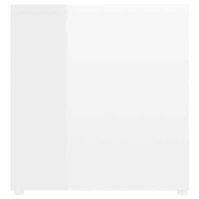 vidaXL TV stolek bílý s vysokým leskem 107 x 35 x 37 cm dřevotříska