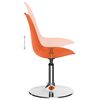 vidaXL Otočn&eacute; j&iacute;deln&iacute; židle 2 ks oranžov&eacute; uměl&aacute; kůže