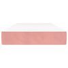vidaXL Taštičková matrace růžová 90 x 190 x 20 cm samet