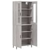 vidaXL Skř&iacute;ň highboard &scaron;ed&aacute; sonoma 69,5 x 34 x 180 cm kompozitn&iacute; dřevo