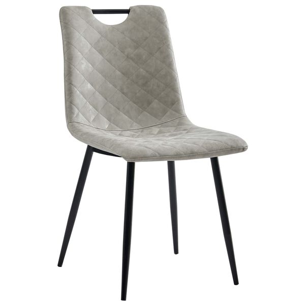 vidaXL J&iacute;deln&iacute; židle 4 ks světle &scaron;ed&eacute; uměl&aacute; kůže