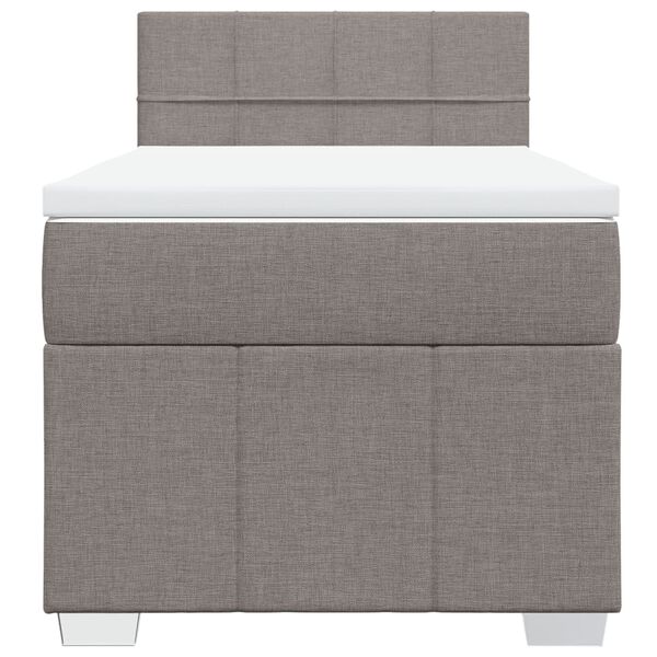 vidaXL Box spring postel s matrac&iacute; taupe 90x190 cm textil