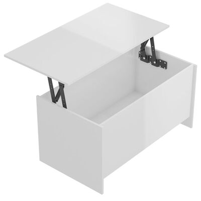 vidaXL Konferenční stolek lesklý bílý 102x55,5x52,5cm kompozitní dřevo