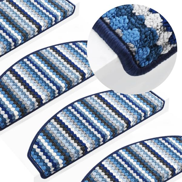 vidaXL Samolepic&iacute; n&aacute;&scaron;lapy na schody 15 ks 65x24x4 cm odst&iacute;ny modr&eacute;