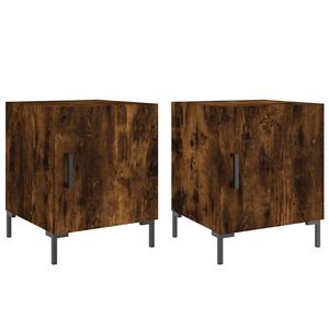 vidaXL Nočn&iacute; stolky 2 ks kouřov&yacute; dub 40 x 40 x 50 cm kompozitn&iacute; dřevo